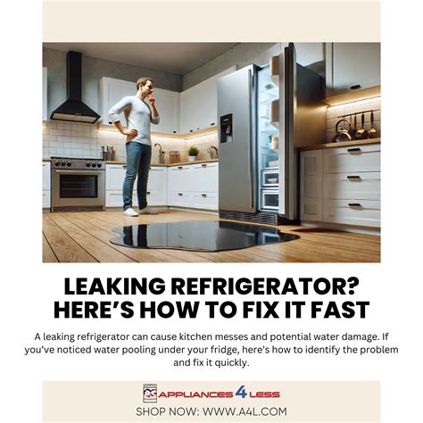 How to Fix a Leaking Refrigerator Fast - Appliances 4 Less