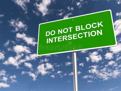 Do Not Block Intersection Traffic Sign Stock Illustration