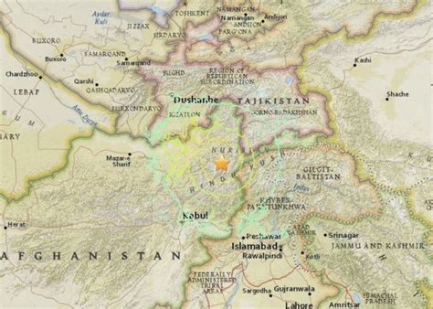 Magnitude Earthquake Strikes Afghanistan Earth Earthsky