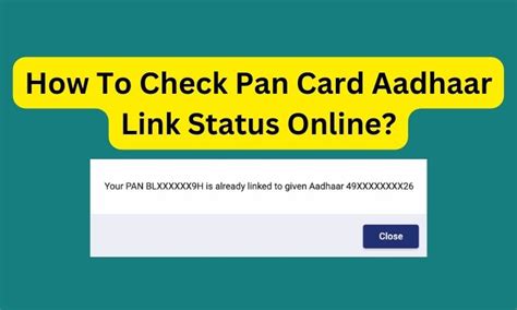 How To Check Pan Card Aadhaar Link Status Online Techyukti