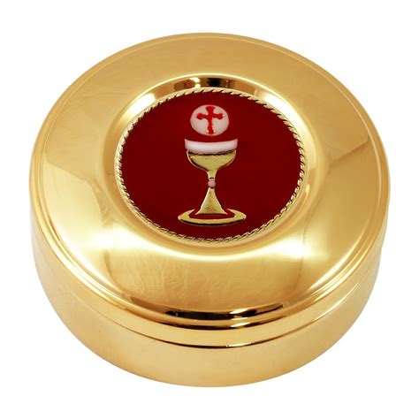 host pyx  enameled plaque depicting  chalice