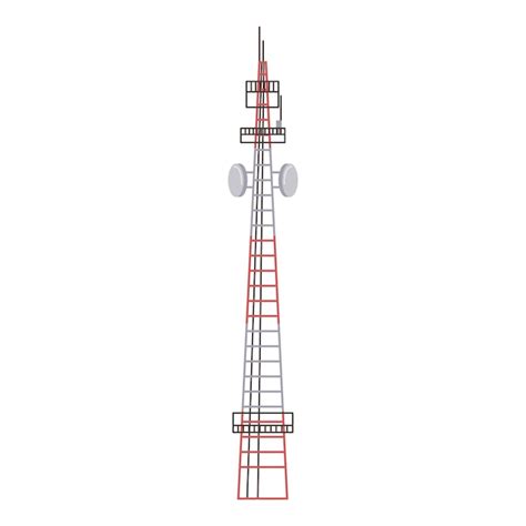 Premium Vector Towered Communication Antenna Radio Tower Icon