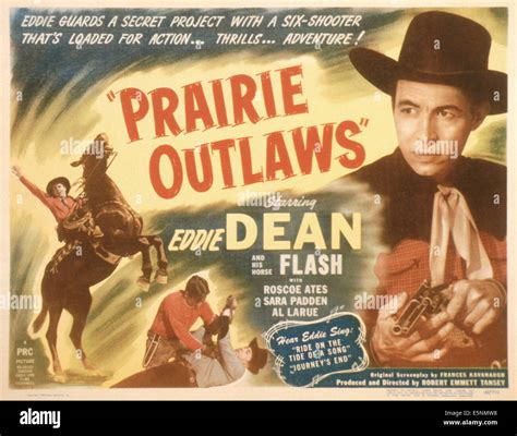 PRAIRIE OUTLAWS, (aka WILD WEST), US poster, Eddie Dean, 1946 Stock ...