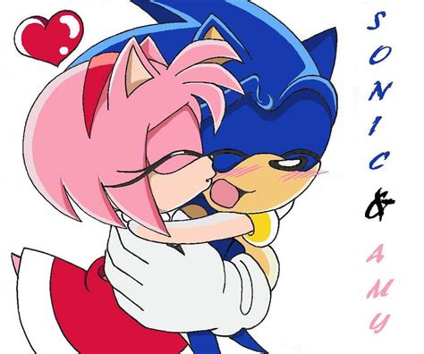 Sonic And Amy Kiss By Arisuamyfan On Deviantart In 2021 Sonic And Amy Sonic Classic Cartoon