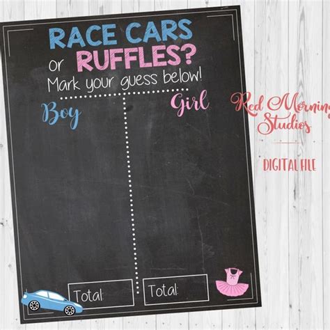 Gender Reveal Ideas Car Etsy