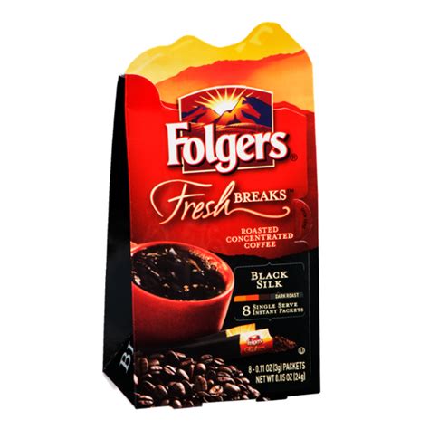 Folgers Fresh Breaks Black Silk Coffee Instant Packets - 8 CT Reviews 2021