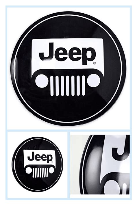 Jeep Logo 15 Metal Art In Blackwhite Jeep Wrangler Accessories