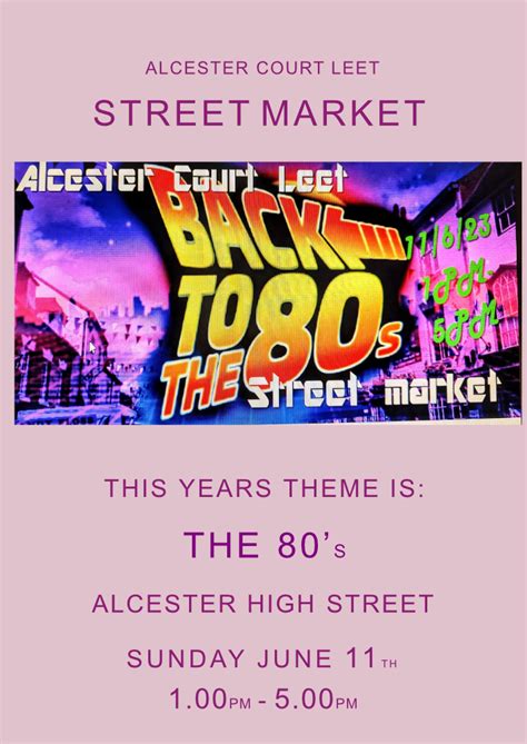 Back To The S Street Market What S On In Alcester