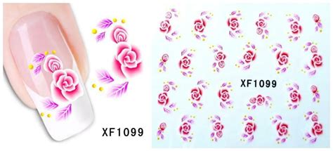 Nail Art Water Transfer Sticker Decal Stickers Pretty Flowers Yellow