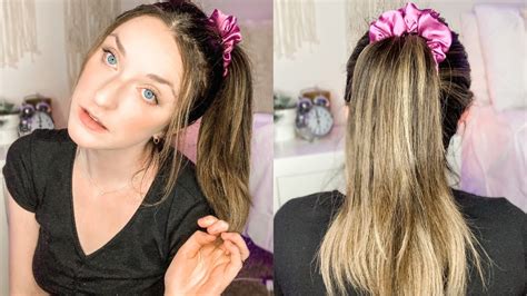 ASMR Ponytail Hair Play And Relaxed Hair Brushing No Talking YouTube