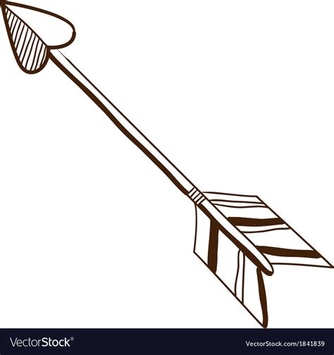 Love Arrow Isolated On White Royalty Free Vector Image