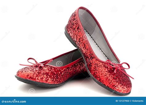 Close Up Of Sparkling Red Slippers Stock Image Image Of Close Shine