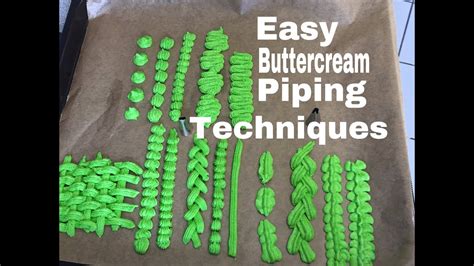 Easy Buttercream Piping Techniques Part 1 Youtube