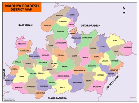 Mdhya Pradesh District Map - Infoandopinion