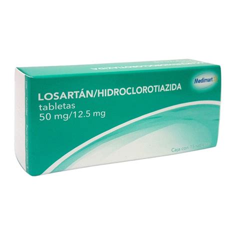 Losortán hidroclorotiazida Medi Mart 50 mg 12 5 mg 15 tabletas Walmart