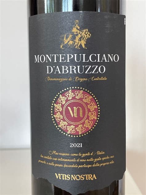 Enoitalia Montepulciano D Abruzzo Vitis Nostra Italy Abruzzi