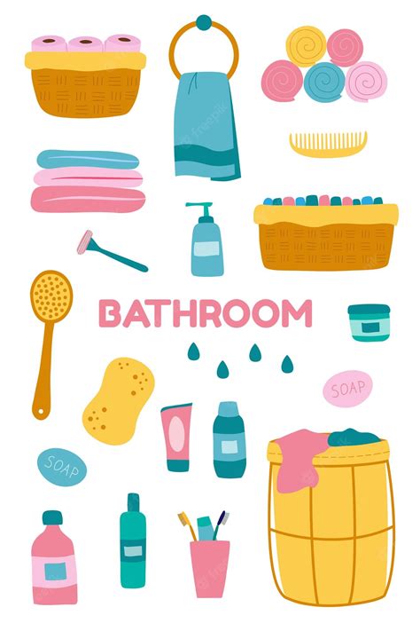 Premium Vector Premade Poster With Bathroom Items