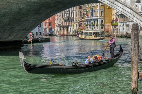 Romantic Gondola Ride In The Canals Of Venice Italy Editorial Image