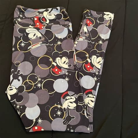 Lularoe Pants And Jumpsuits Llularoe Disney Leggings Retro Mickey Mouse With Outlinestall