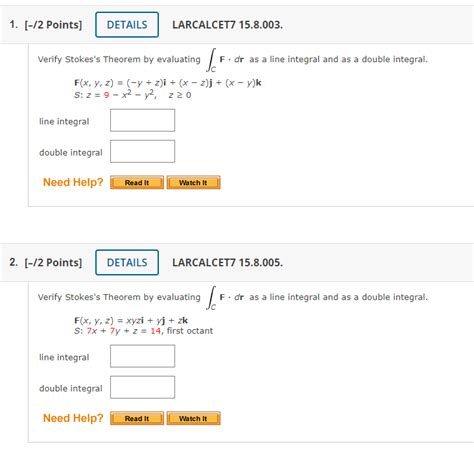 Solved Verify Stokes S Theorem By Evaluating ∫c F⋅dr As A