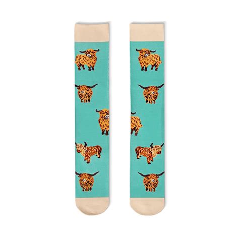 Creative Highland Cow Socks Comfy And Soft Fabric Mediumlong Socks