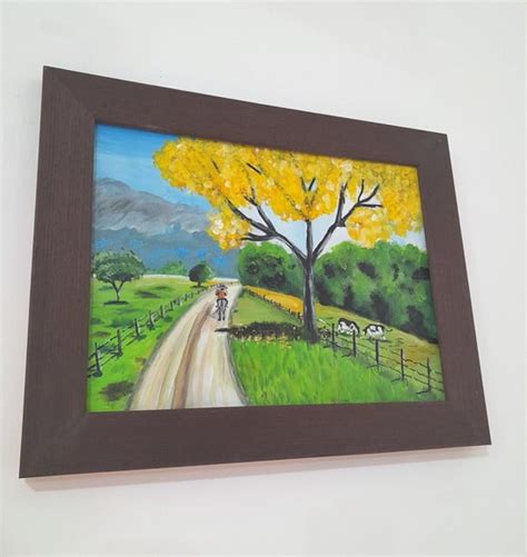 Tela Pintada A Mão Paisagem Rural 40x50 Elo7 Produtos Especiais