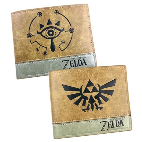 Cuero Billeteras De Pu Unisex Cartera Corta Con Logotipo De Zeldas