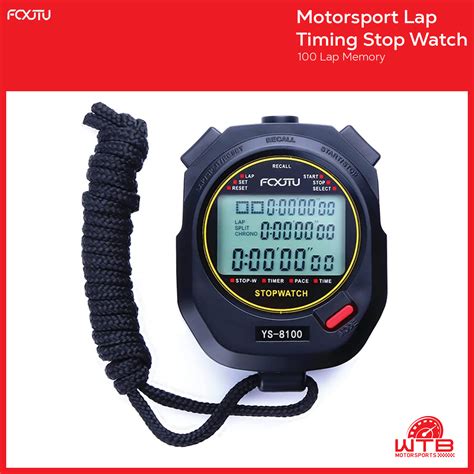 Motorsport Stopwatch Lap Timing 100 Lap Memory Racerally