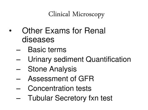 Urine Analysis Other Body Fluids Ubf Or Clinical Microscopy Mlt Ppt