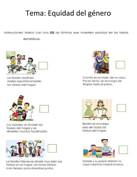 Equidad Del G Nero Worksheet Equidad De Genero Dibujos Actividades