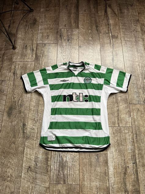 Vintage 200102 Umbro Celtic Fc Distressed Vintage Home Jersey Grailed