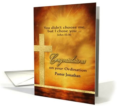 Customizable Congratulations Pastor Ordination Gold Effect Card