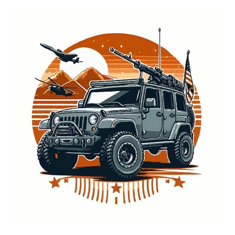 Premium Vector Cute Jeep Vector On White Background