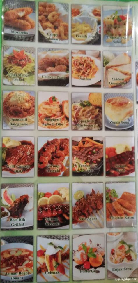 Daftar Harga Menu Cafe Dedaunan Kebun Raya Bogor