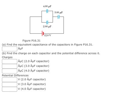 Solved Figure P16 31 A ﻿find The Equivalent Capacitance Of