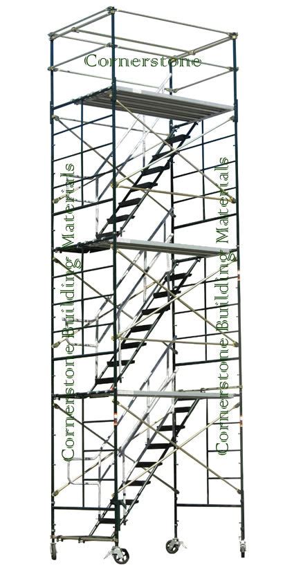 5w X 7l X 208h Scaffold Rolling Tower W Outriggers 5x7x20 8c4o