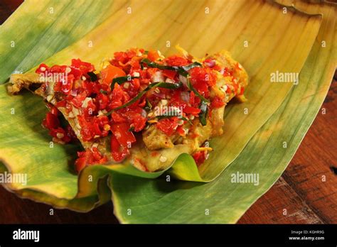 Ayam Balado, Padang Chicken with Crushed Red Chili Peppers Stock Photo ...