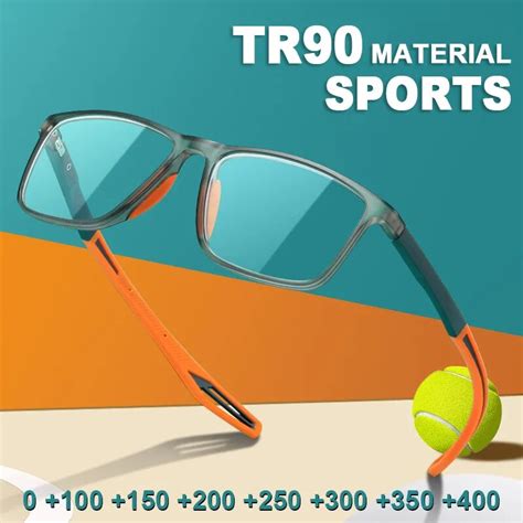 Yooske Ultralight Tr90 Sports Reading Glasses Men Anti Blue Light Glasses Frame Plus Diopter