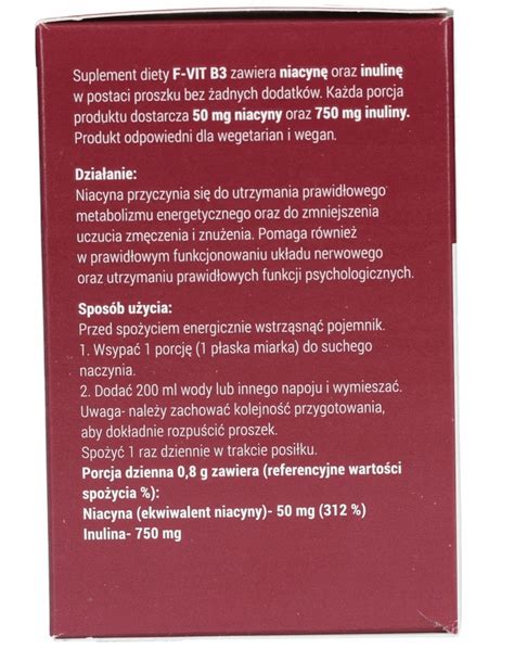 NIACYNA KWAS NIKOTYNOWY Witamina B3 50mg F VIT B3 7755765656