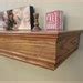 47XL Oak Wall Shelf With Drop Down Hidden By AppalachianRustics