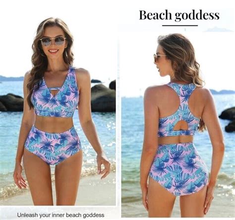 Jasambac Women S Bikini Bathing Suit Flattering Holiday Beach S Ebay