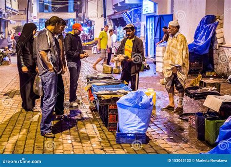 MDiq, Morocco - October 21, 2012. Moroccan Traditional Market Souk at ...