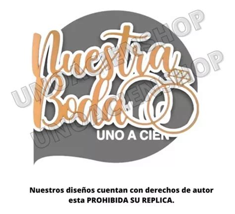 Letrero Nuestra Boda X Cm Mdf Decoraci N Mesa Fiesta Env O Gratis