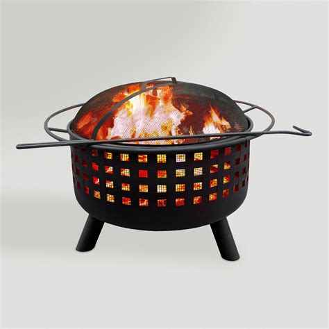 Open Weave Fire Pit Black Finish World Market Fogueira Fogueiras