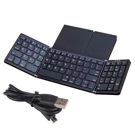 B088 Foldable Keyboard Ergonomic Rechargeable Three Folding Long ...