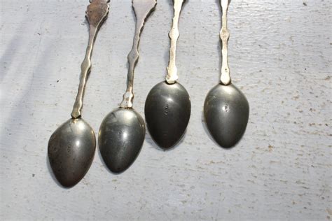 4 Vintage Collector Spoons Italy