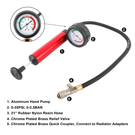 Kuntec Pcs Automotive Cooling System Tester Radiator Pump Pressure