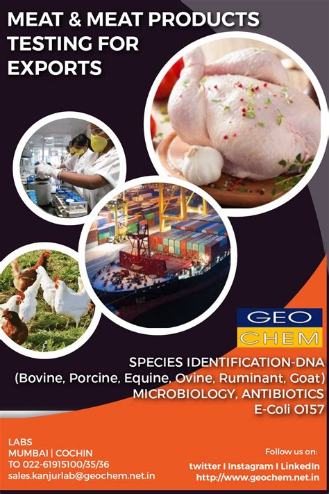 Geo Chem Laboratories Pvt Ltd On Twitter Meat Export Testing