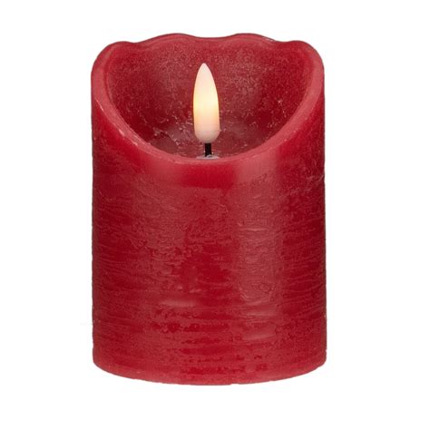 4 Led Red Flameless Battery Operated Christmas Decor Candle