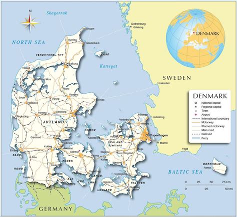 Danemark La Carte Carte Au Danemark Europe Du Nord Europe